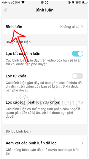 Bình luận video TikTok