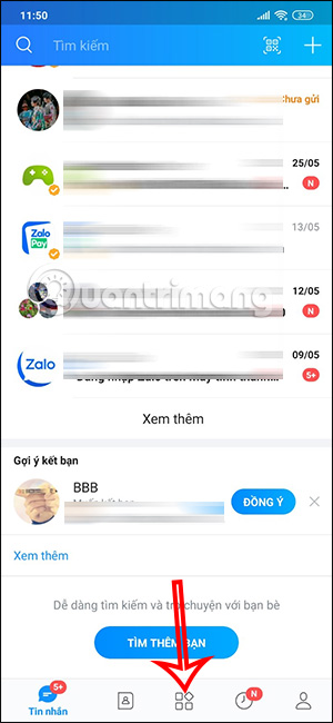Khám phá trên Zalo