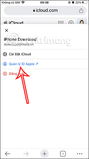 Quản lý tài khoản Apple ID