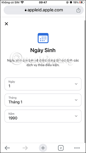 Thay đổi thông tin cá nhân trên Apple ID