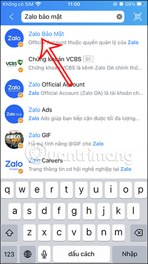 Zalo bảo mật