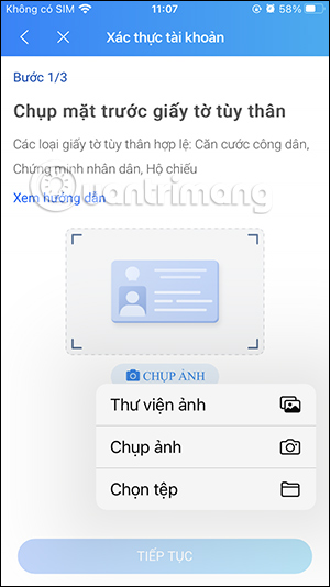 Chọn cách đăng giấy tờ cá nhân