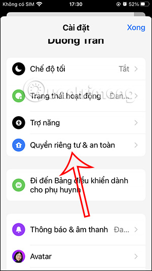 Quản lý quyền riêng tư Messenger