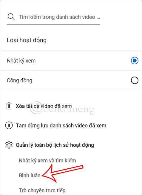 Bình luận trên YouTube