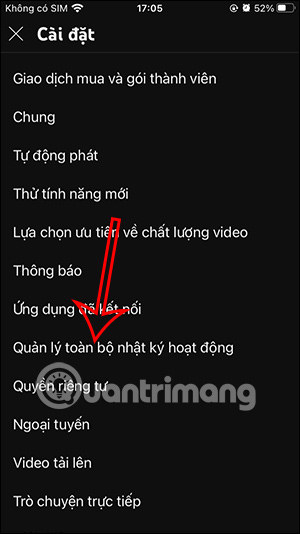 Quản lý hoạt động trên YouTube