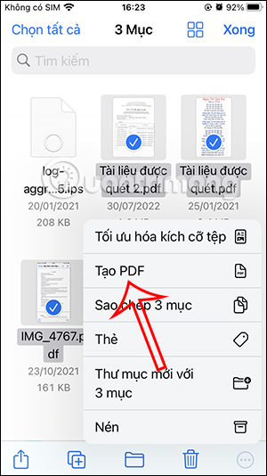 Tạo tập tin PDF trên iPhone