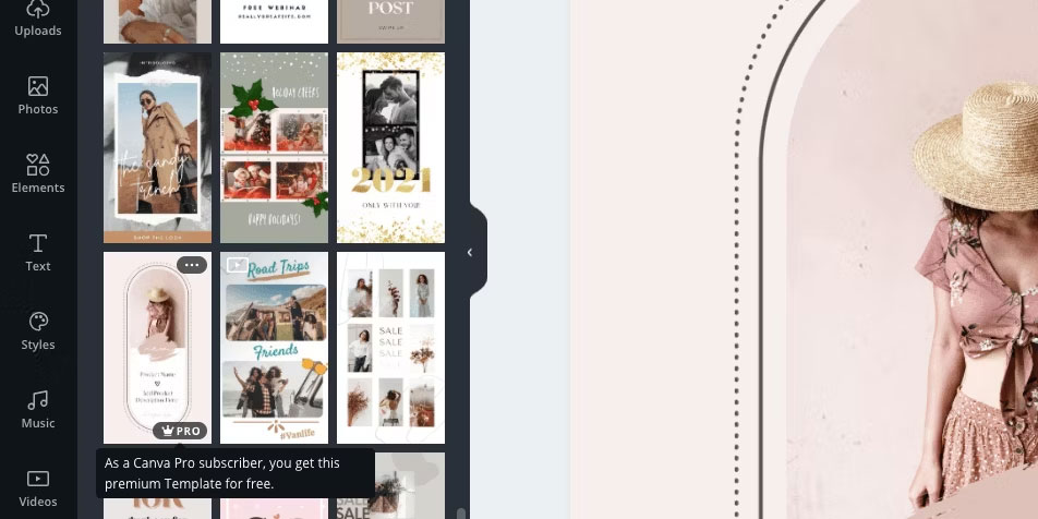 Template cao cấp của Canva