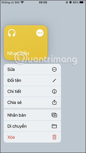 Tùy chọn 1 phím tắt