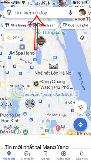 Giao diện Google Maps