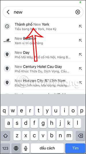 Nhập vị trí