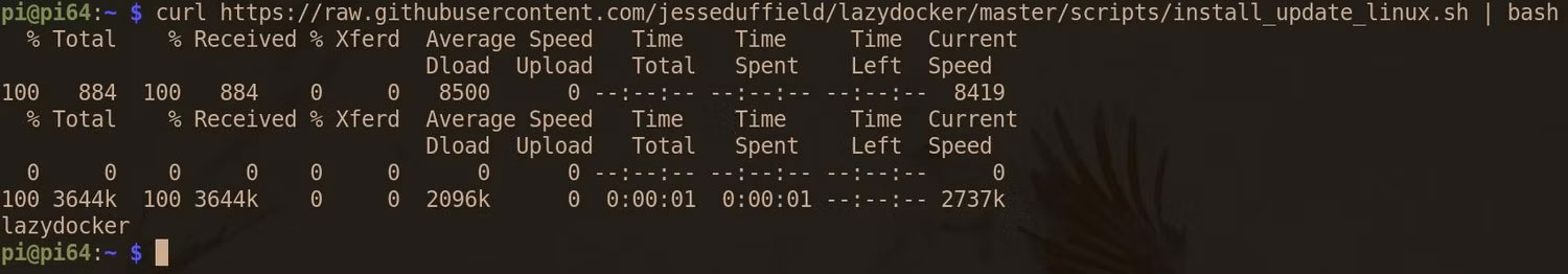 Cài đặt lazydocker bằng script