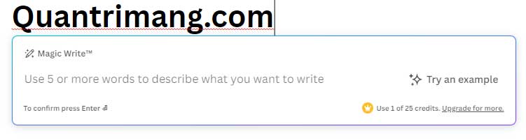 Cách sử dụng Magic Write