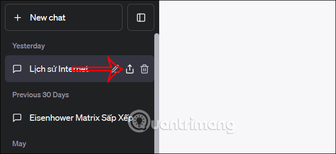 Chia sẻ đoạn chat ChatGPT