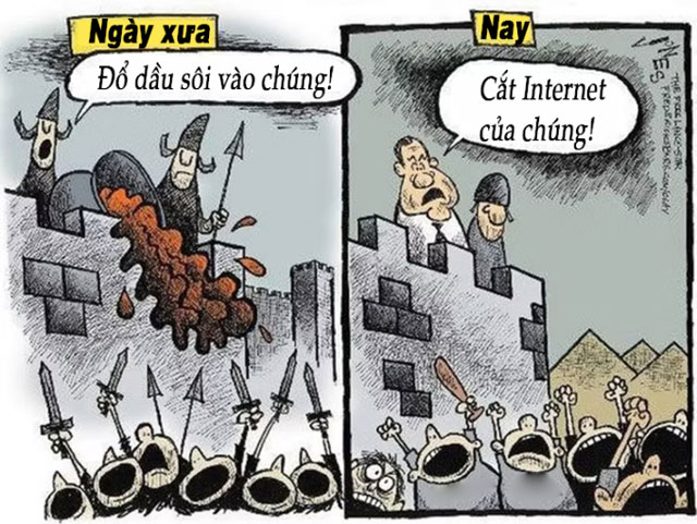 Chỉ cần ngắt mạng Internet của đối phương là có thể chiến thắng trong một cuộc chiến. Ảnh: Vines.