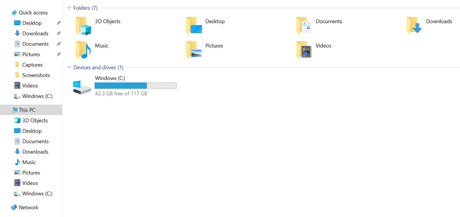 Windows (C:) trong File Manager