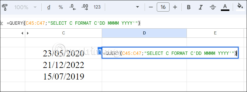 Hàm QUERY trong Google Sheets
