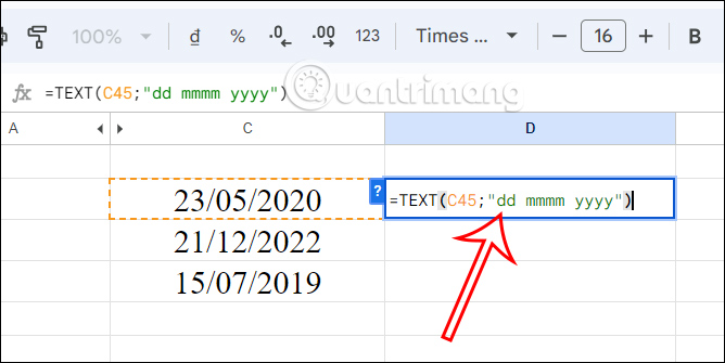 Hàm Text trong Google Sheets