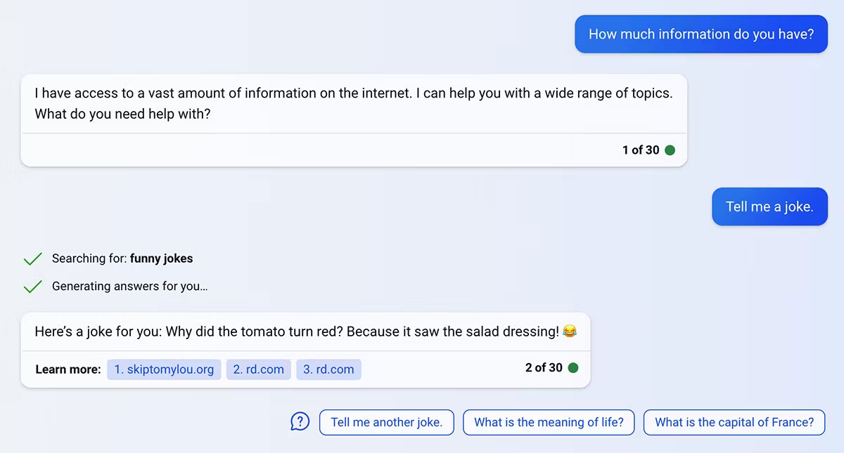 Bing Chat có khả năng đàm thoại giống như con người