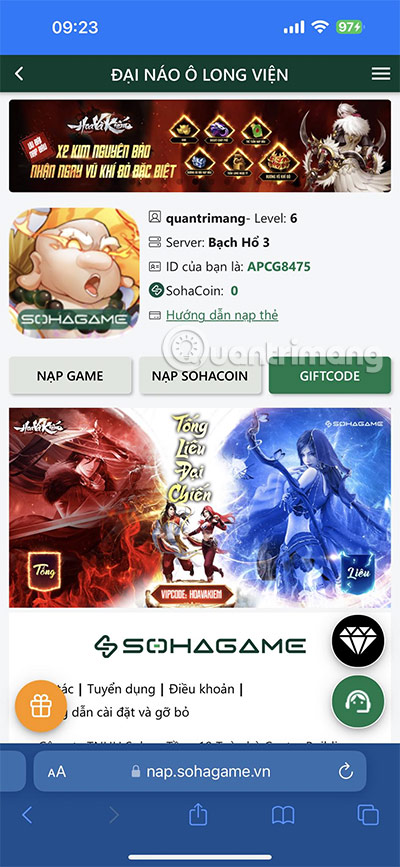 giftcode đại náo ô long viện