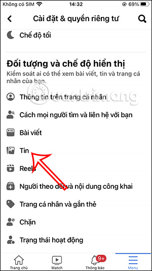 Chỉnh Tin trên Facebook