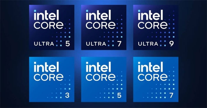Bộ nhãn hiệu Core mới đơn giản hơn. Ảnh: Intel.