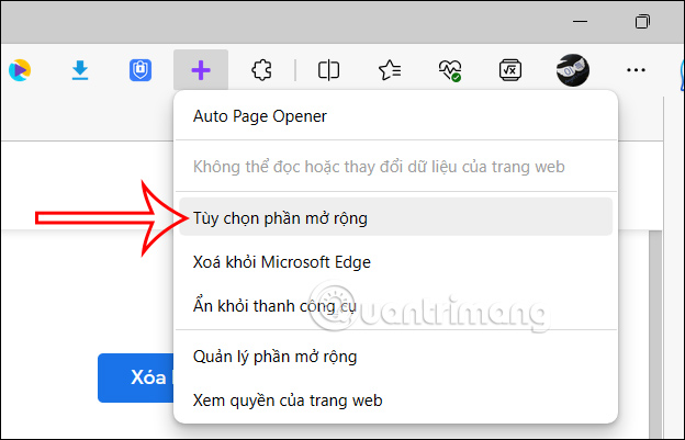 Tùy chọn tiện ích Auto Page Opener