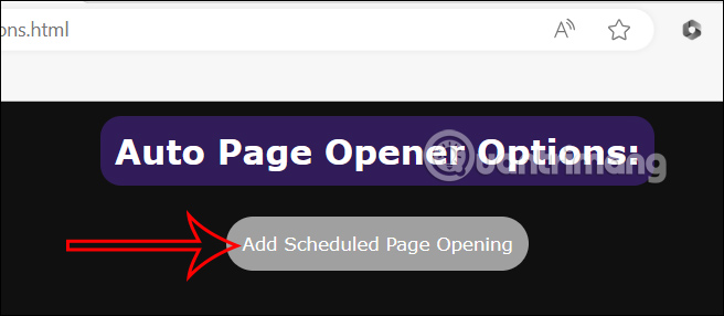 Lên lịch mở trang web tự động trên Auto Page Opener