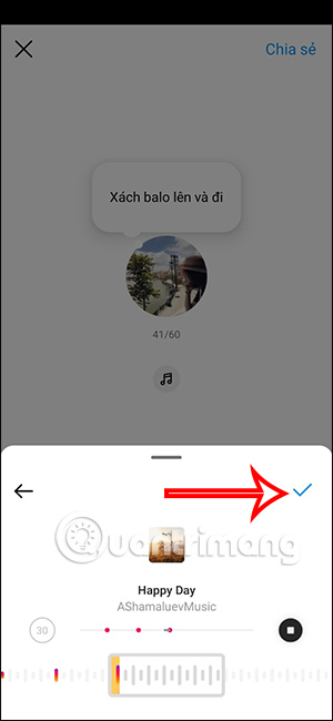 Chèn bài hát vào Instagram Notes