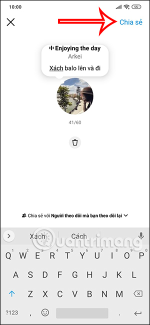 Chia sẻ Instagram Notes