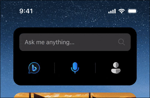 Bing Chat hiện đã có mặt dưới dạng Widget trên iPhone và iPad