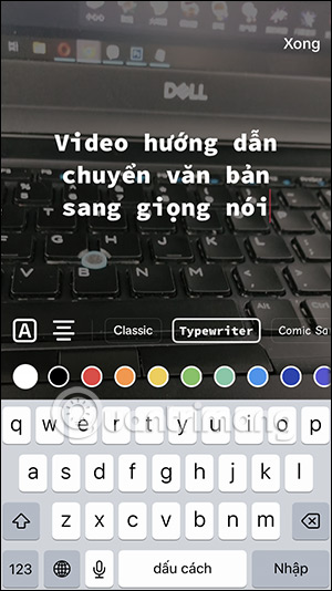 Nhập nội dung trong video TikTok