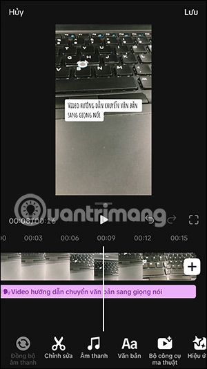 Chỉnh thời lượng văn bản trong video TikTok