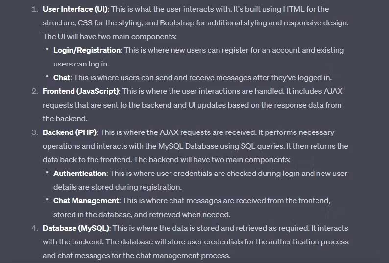 Gợi ý của ChatGPT
