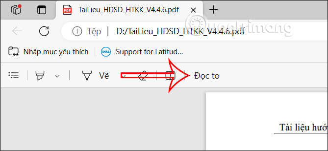 Đọc file PDF bằng Microsoft Edge
