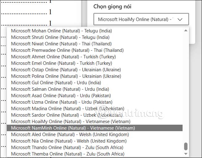 Chọn giọng đọc file PDF trên Microsoft Edge