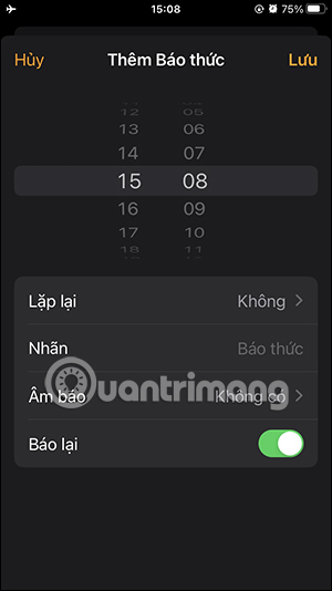Báo thức mới trên iPhone