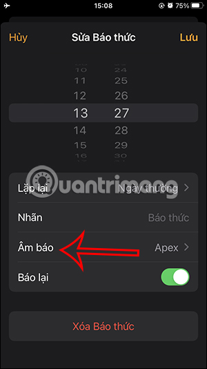 Âm báo thức trên iPhone