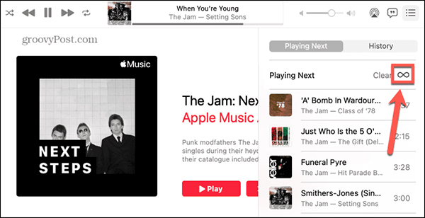 Tắt phát nhạc trên Apple Music máy tính