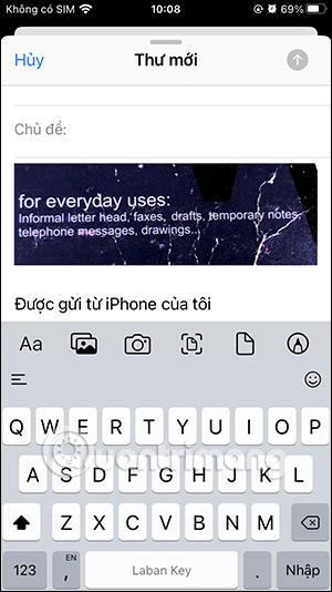 Gửi bản quét tài liệu trên iPhone
