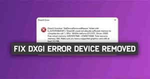 Cách khắc phục lỗi DXGI_ERROR_DEVICE_REMOVED trong Windows 10/11