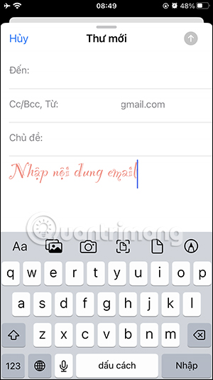 Gửi email trên Apple Mail