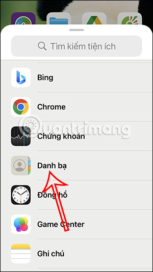 Tạo widget danh bạ trên iPhone