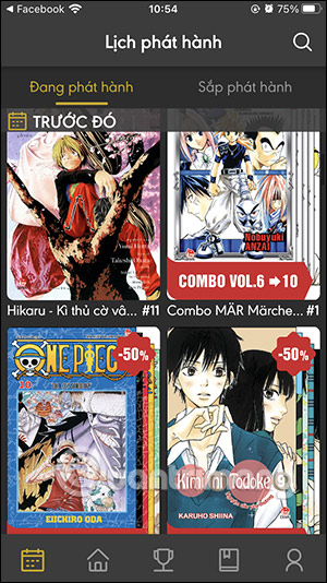 Lịch phát hành trên Kim Dong Comics