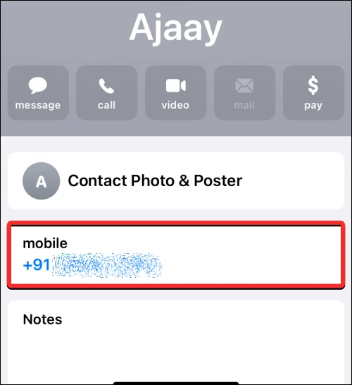 Lựa chọn thông tin chia sẻ trong tin nhắn iPhone