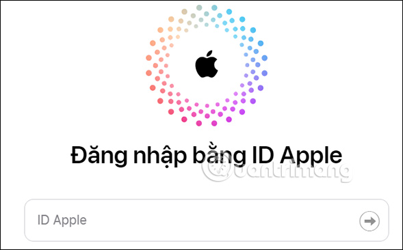 Nhập tài khoản Apple ID 
