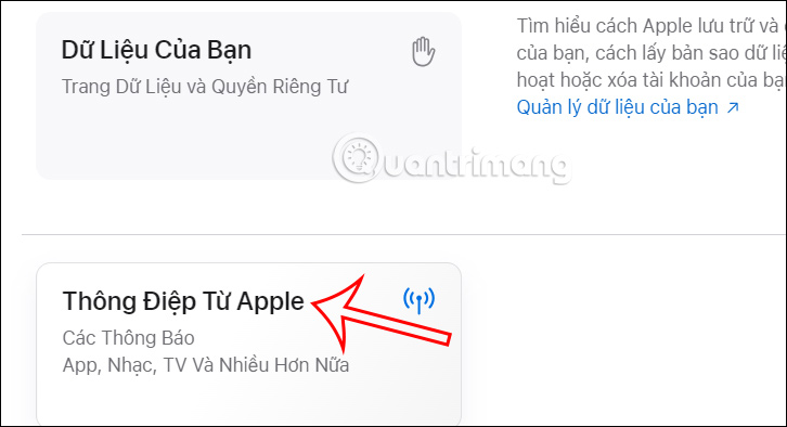 Thông điệp từ Apple ID 