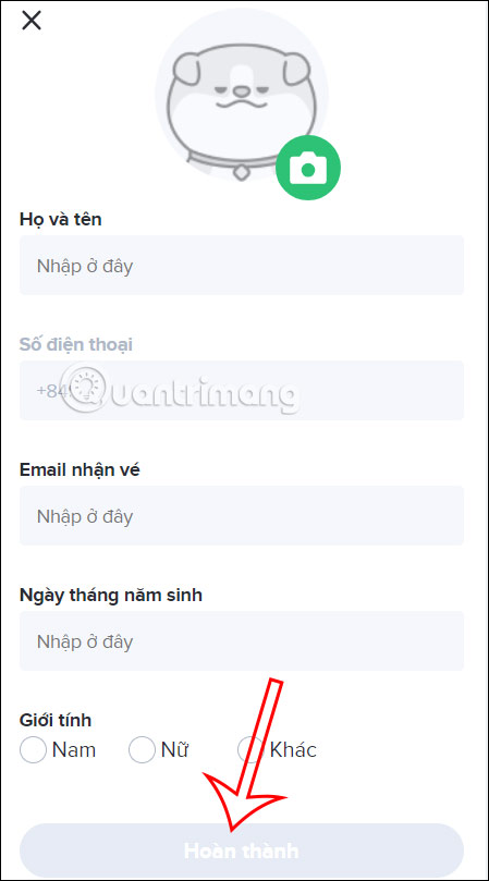 Thông tin tài khoản Ticketbox