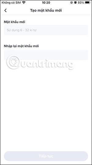 Nhập mật khẩu tài khoản Ticketbox