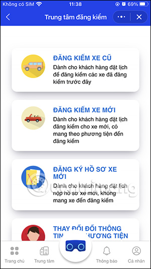 Chọn kiểu đăng kiểm xe ô tô