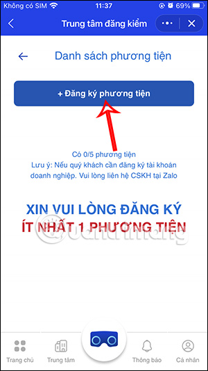 Thêm phương tiện đăng kiểm